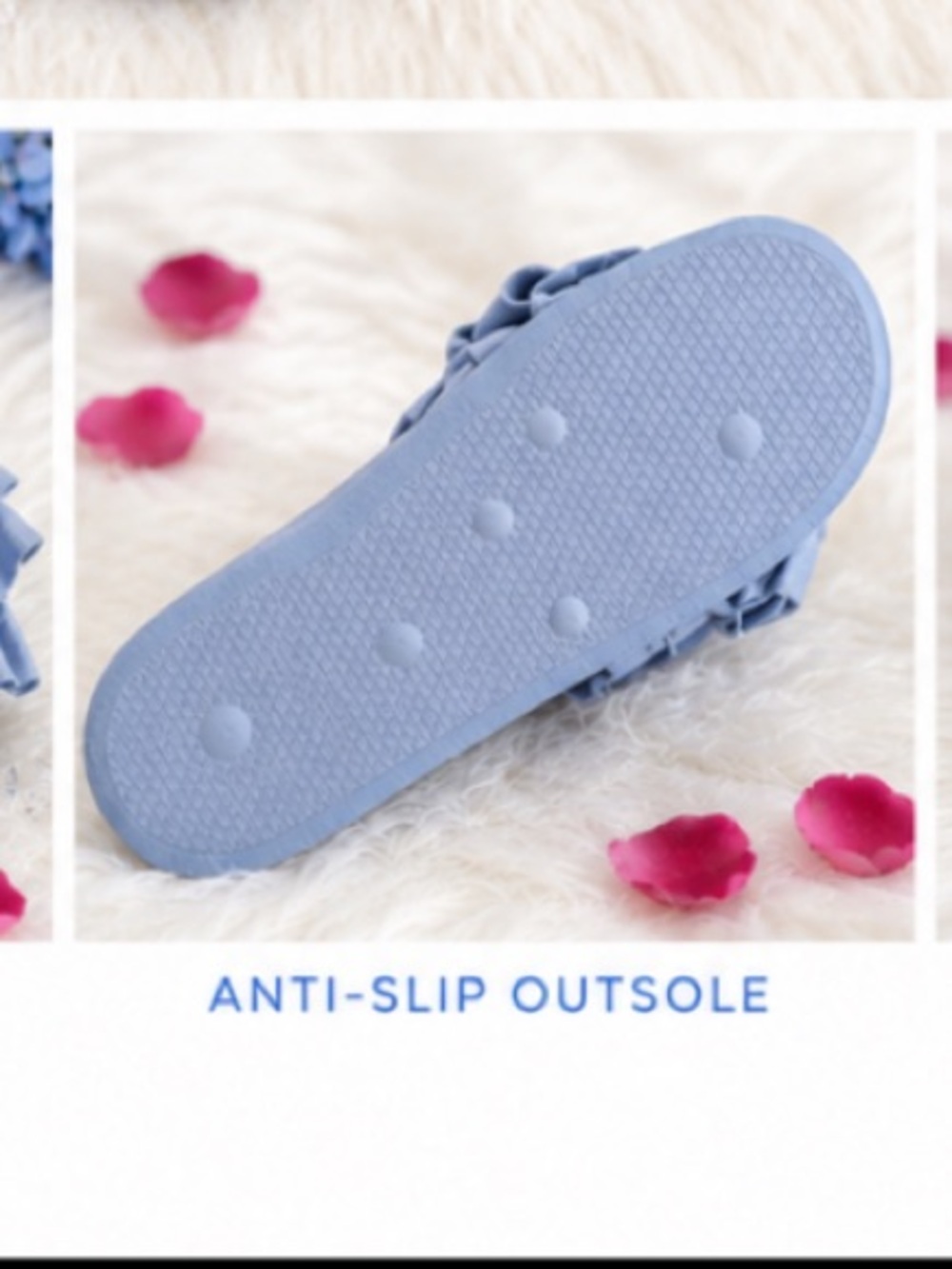 Fergalicious Powder Blue Flutter Slides - Picture 8 of 8